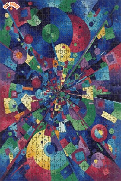 Teona Ahşap لغز خشبي مؤطر بطبقتين فن تجريدي 500 قطعة 50x30