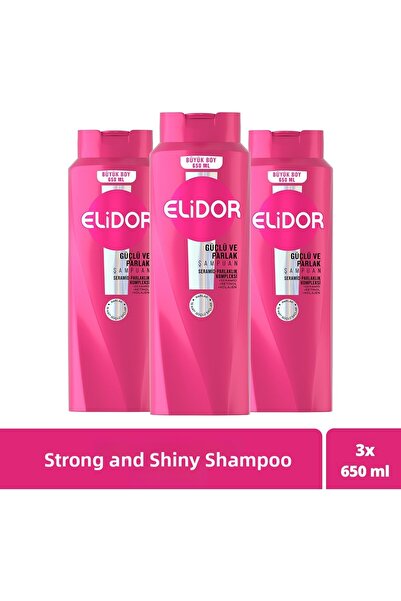 Elidor شامبو سوبربليند للعناية بالشعر قوي ولامع 650 مل × 3