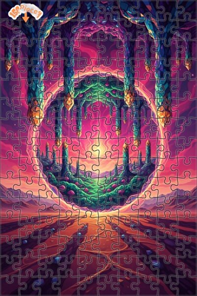 Teona Ahşap لغز خشبي رائع ذو طابقين بإطار 150 قطعة 20×30