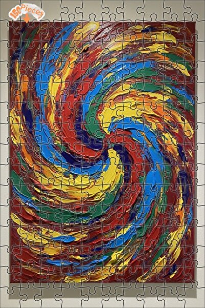 Teona Ahşap لغز خشبي بإطار مزدوج الطبقات بمظهر لوحة زيتية ديناميكية ملونة 150...