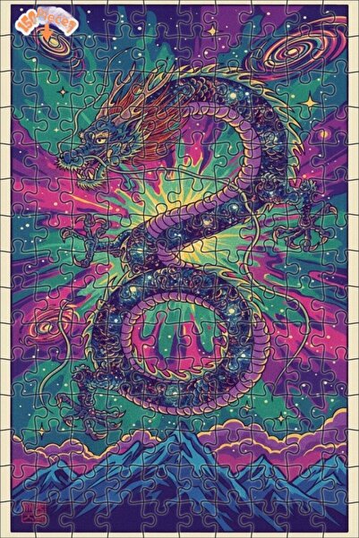 Teona Ahşap لغز خشبي ملون بطبقة مزدوجة ومرسوم بنمط فني بوهيمي من هيبنوتيك سال...