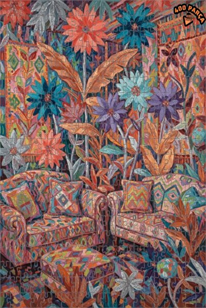 Teona Ahşap لغز خشبي ملون بنمط بوهيمي لغرفة المعيشة، لغز خشبي ذو طبقتين مؤطر،...