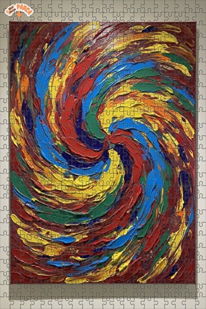 Teona Ahşap لغز خشبي بإطار مزدوج الطبقات بمظهر لوحة زيتية ديناميكية ملونة 500...