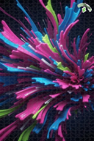 Teona Ahşap لغز خشبي بإطار مزدوج الطبقات بمظهر لوحة زيتية ملونة نابضة بالحياة...