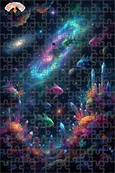 Teona Ahşap لغز خشبي مؤطر ذو طبقتين بتصميم مخلوقات البحرية الفلكية، 150 قطعة،...