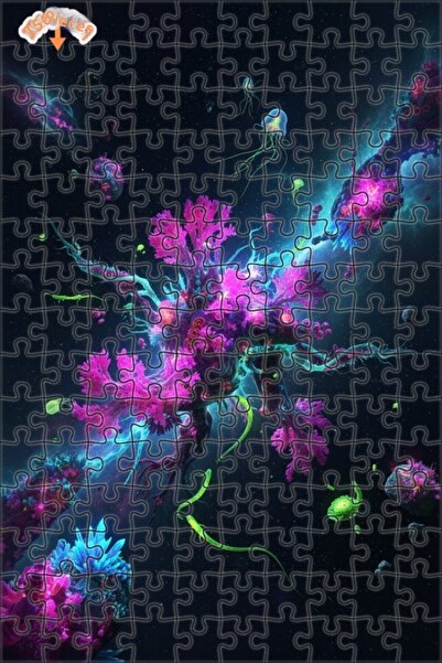 Teona Ahşap Galactic Coral Forest Puzzle 150 Pieces 20X30