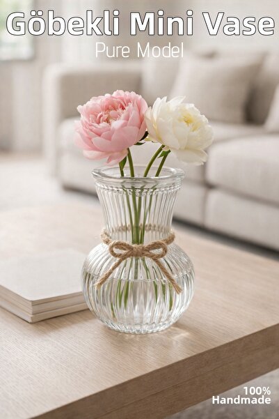 Nandy Home Sticlă lucrată manual, vază model pur de dimensiuni mici - Vază di...