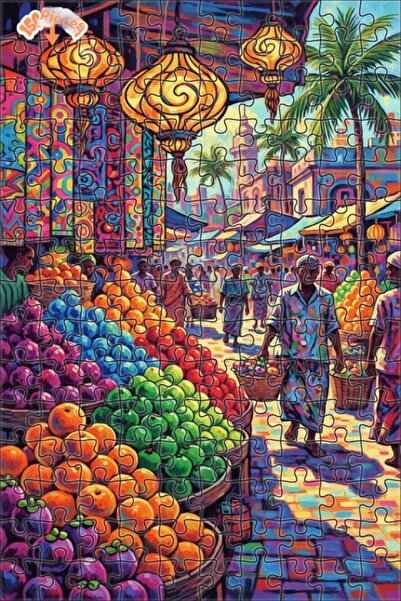 Teona Ahşap لغز خشبي بإطار مزدوج الطبقات بمظهر لوحة زيتية بألوان زاهية 150 قط...