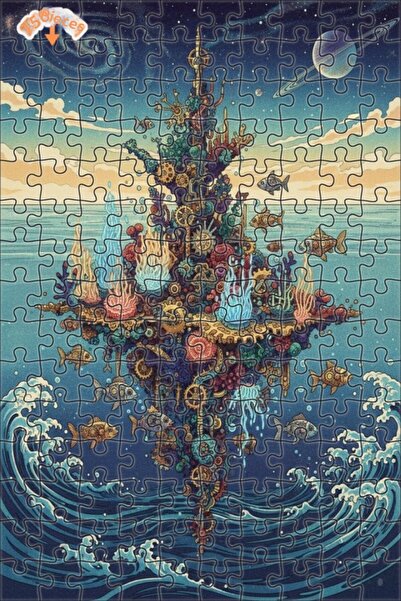 Teona Ahşap لغز خشبي مؤطر ذو طابقين من ميكانيكال سبويتر إمبراير، لوحة زيتية، ...