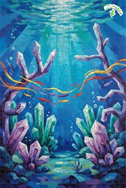 Teona Ahşap لغز خشبي بتصميم كريستالي غامض يشبه اللوحات الزيتية تحت الماء 800 ...