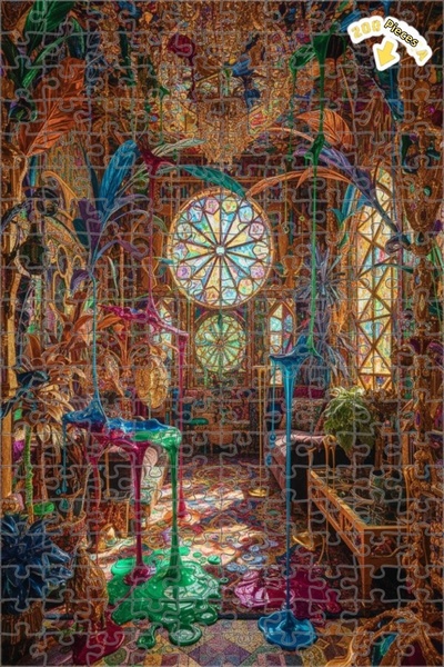 Teona Ahşap لغز خشبي مؤطر ذو طبقتين بمظهر الطلاء الزيتي السحري الملون 200 قطع...