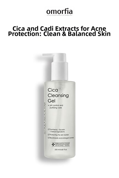 OMORFİA جل تنظيف الوجه سيكا بخلاصة البندق الساحر والرؤوس السوداء 250 مل