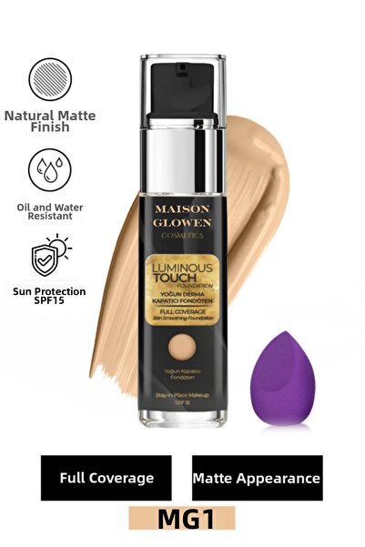 MAISON GLOWEN كريم أساس تاتش إنتينت ديرما كونسيلر-أوكورتا-(مغذي/بورسيلين)+إسف...