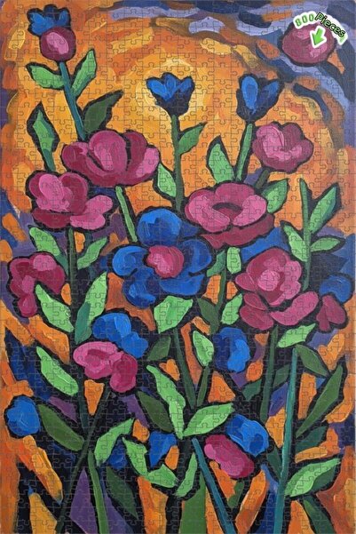 Teona Ahşap ألوان نابضة بالحياة، لوحة زيتية لحديقة الزهور، لغز خشبي مؤطر ذو ط...