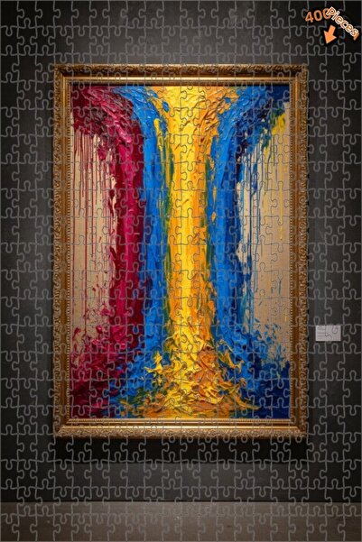 Teona Ahşap لغز خشبي بتصميم لوحة زيتية بألوان زاهية 400 قطعة 35x35