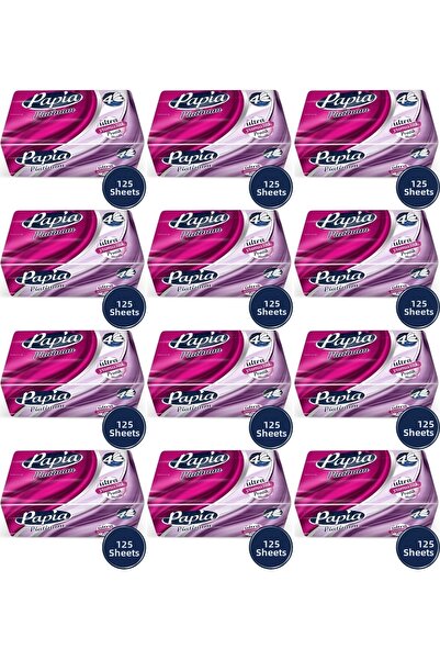 Papia Platinum Practical Wipes 125 Sheets (4 Ply) 1500 Sheets (12Pk*125)