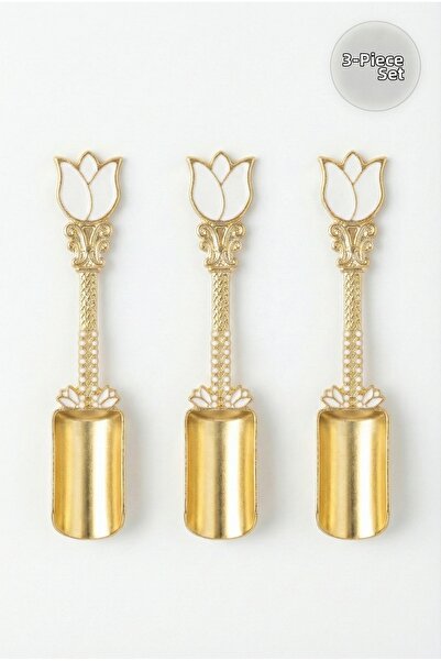 EMBazaar Multi-Purpose Gold and White Spice and Coffee Measuring Spoons with ...