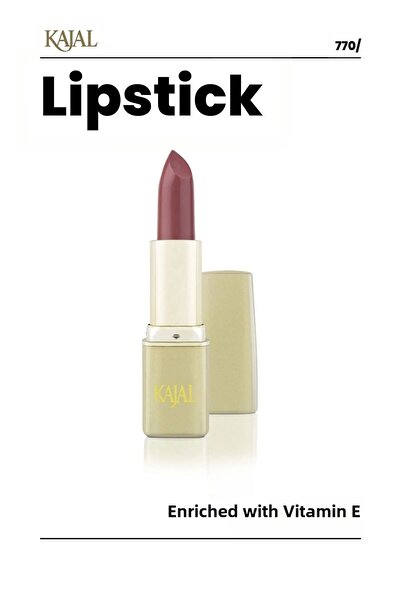 KAJAL أحمر شفاه مرطب ناعم ولامع – أحمر شفاه ساتان مرطب سيلك جلو رقم: 770