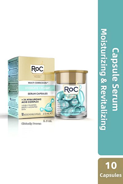Roc كبسولات سيروم تحتوي على 3% حمض الهيالورونيك 10 قطع - عناية مكثفة للترطيب ...