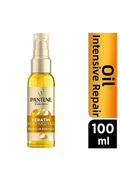 Pantene زيت العناية بالشعر برو-في كيراتين بروتيك مع فيتامين إي لإصلاح الشعر ا...