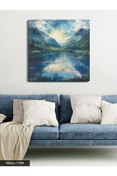 Evinemoda Lake View One Piece Square Canvas - Canvas Painting