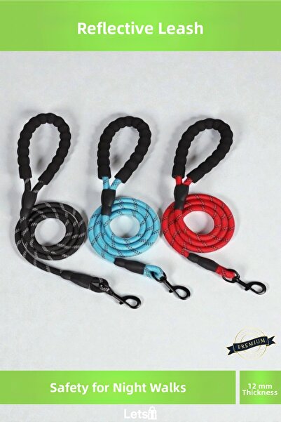 Letsii طوق عاكس للحيوانات الأليفة مقاس 12 مم × 120 سم