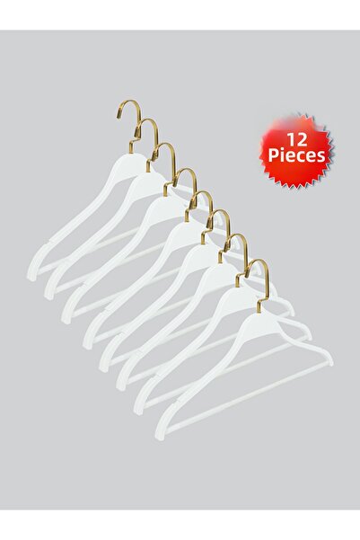 NYN Wooden Clothes Hanger with Nickel Hooks Barli Blouse, Shirt and Trouser M...