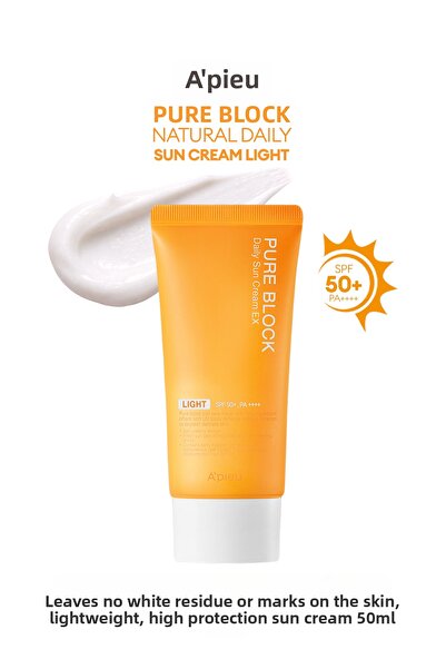 Missha كريم واقي من الشمس خالٍ من البقايا APIEU Pure Block Natural Daily Sun ...