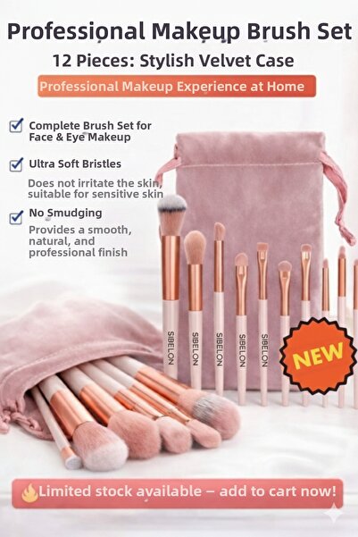 Sibelon Σετ 13 τμχ Ειδικά Πινέλα Μακιγιάζ