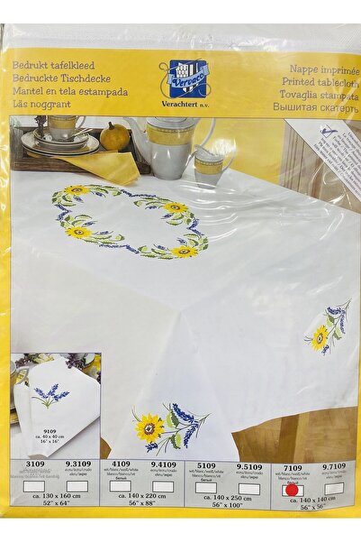 Vervaco Embroidered Tablecloth 140*140 cm 7109