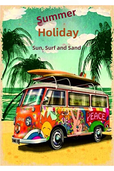 Lucena Summer Holiday Karavan Design Ξύλινος πίνακας από MDF Διακόσμηση τοίχο...