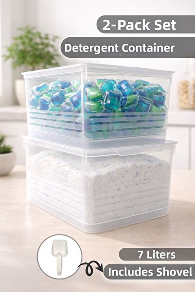 naturelove 2-компонентен 7-литров контейнер за съхранение на прахообразни таб...