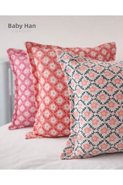 BABY HAN CONCEPT Single Decorative Cotton Fabric Throw Pillow with Anti-Aller...