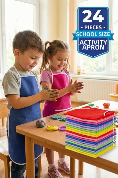 Morlay Șorțuri colorate pentru pictură pentru copii de 2-8 ani - impermeabile...