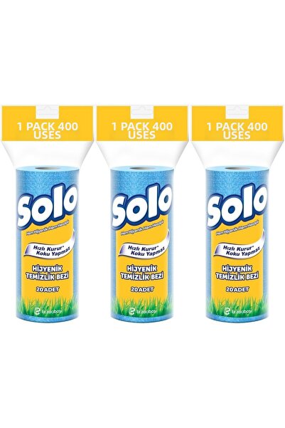 Solo Lavetă igienă de curățare (20 bucăți interioare) (fără parfum și cu usca...