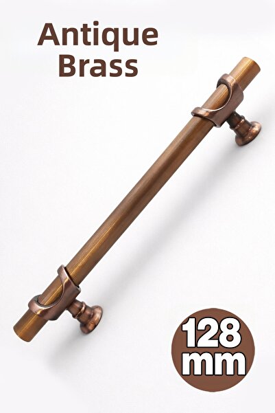 Badem10 Arsi̇n Soft Shiny Antique Copper Drawer Handle 128 mm Modern Cabinet ...