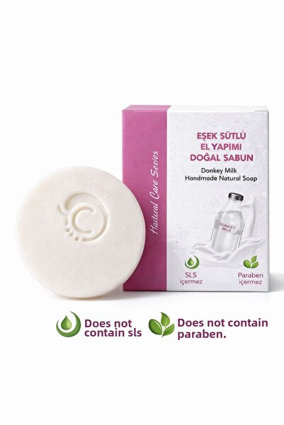 Elif Mira Donkey Milk Handmade Natural Oval Soap - 100 Gr