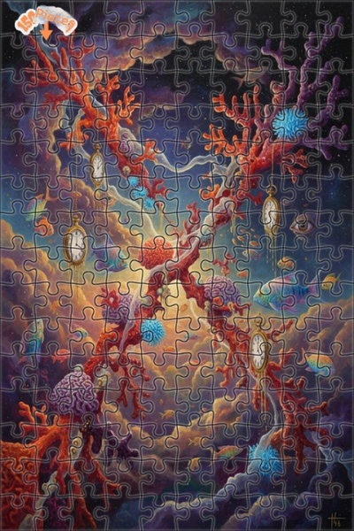 Teona Ahşap Dream Sea Time Travel Oil Painting Lookalike Wooden Puzzle 150 Pi...