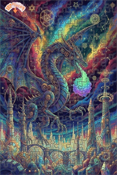 Teona Ahşap لوحة فنية ذات طابع فكرية وكوني بصورها تشبه اللوحات المائية، 50 قط...