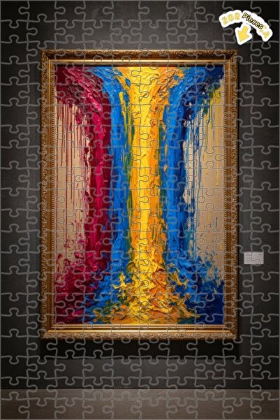Teona Ahşap لغز خشبي بمظهر الطلاء الزيتي بألوان زاهية 200 قطعة 25x35