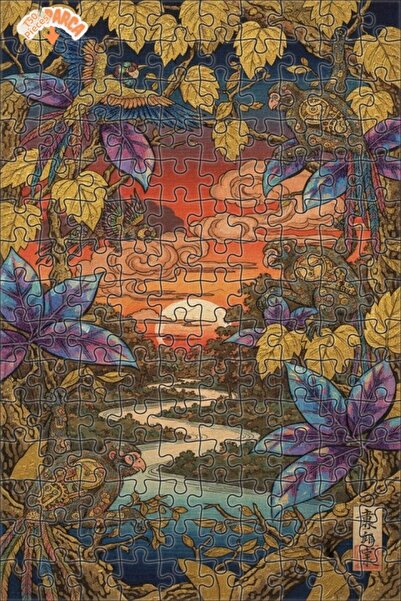 Teona Ahşap لغز الغابة الغامضة، لغز خشبي ذو طبقتين، 150 قطعة، 20x30