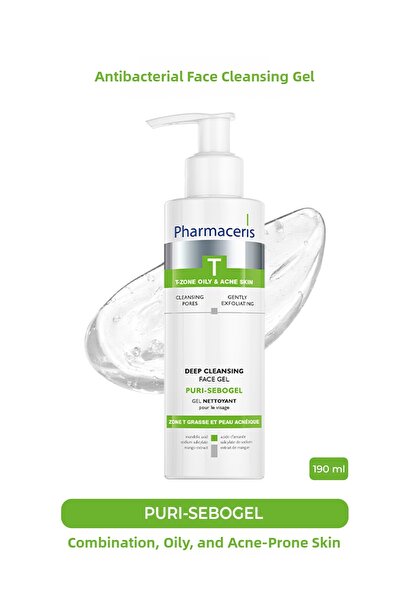 Pharmaceris Puri-Sebogel Pore Refining Oil Balancing Facial Cleansing Gel Sui...