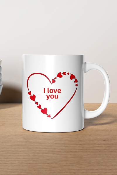 gavebutik Valentine's Day I Love You Printed Gift Mug