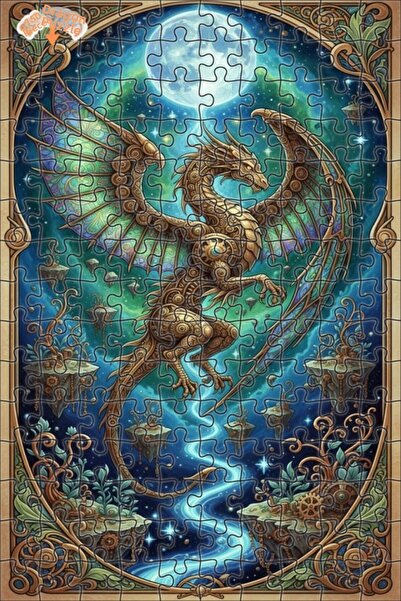 Teona Ahşap لغز خشبي مؤطر بطبقتين بمظهر لوحة زيتية معمارية للكون 50 قطعة 15×25