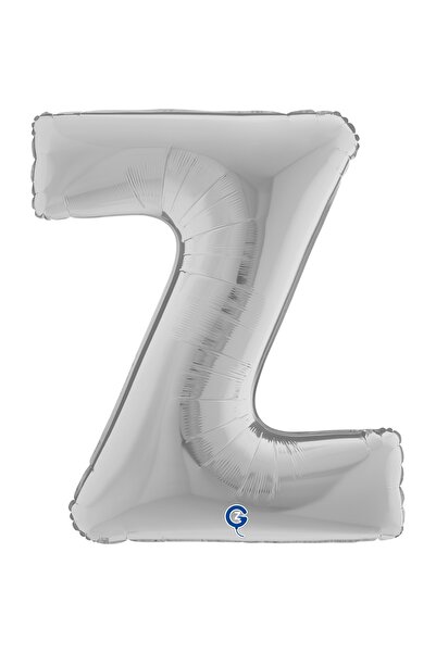 grabo Letter Foil Balloon Silver 26 Inch (66 cm) Italian