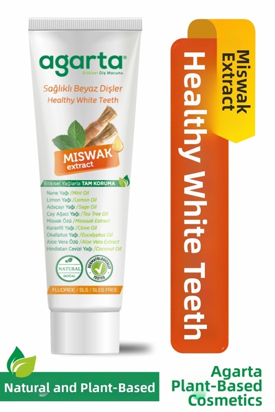 Agarta معجون أسنان بخلاصة المسواك الطبيعية 100 مل