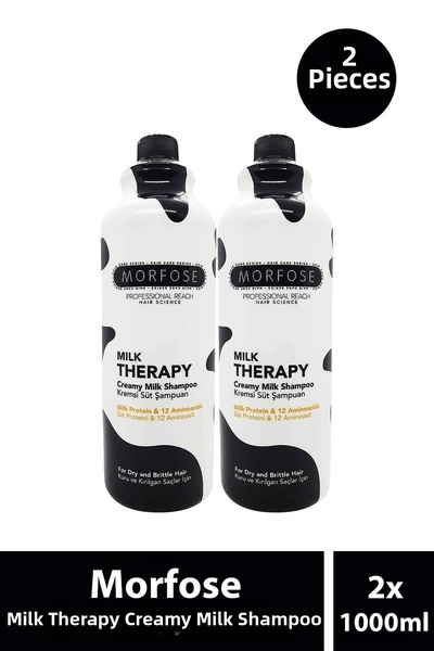 Morfose Milk Therapy Shampoo 1000 ml 2 Pieces