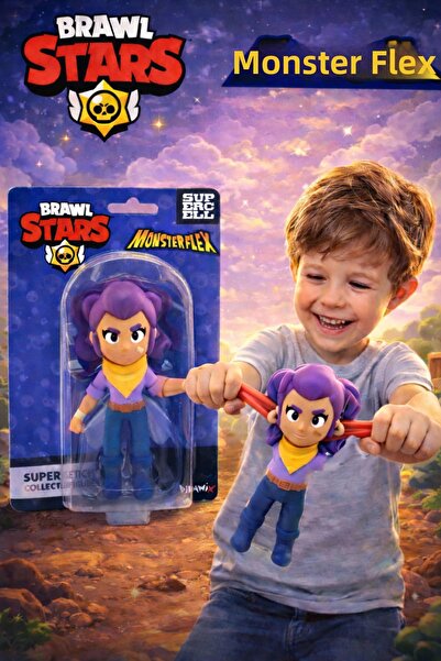 TOYFEST شخصية شيلي من لعبة براول ستارز مونستر فليكس القابلة للتمدد - قابلة لل...