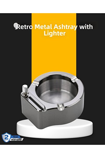 OSENSE منفضة سجائر دائرية مصنوعة من المعدن المتين