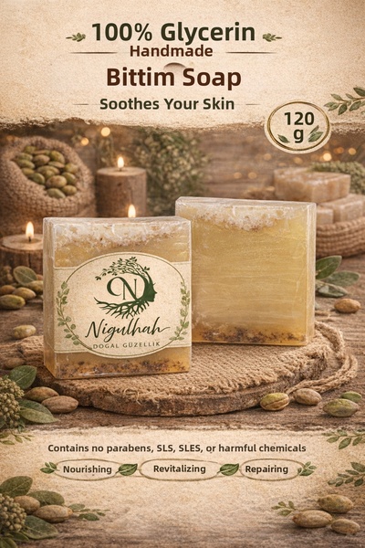 Pura Natura 100% Natural Handmade Bıttım Soap with Glycerin 120 Gr